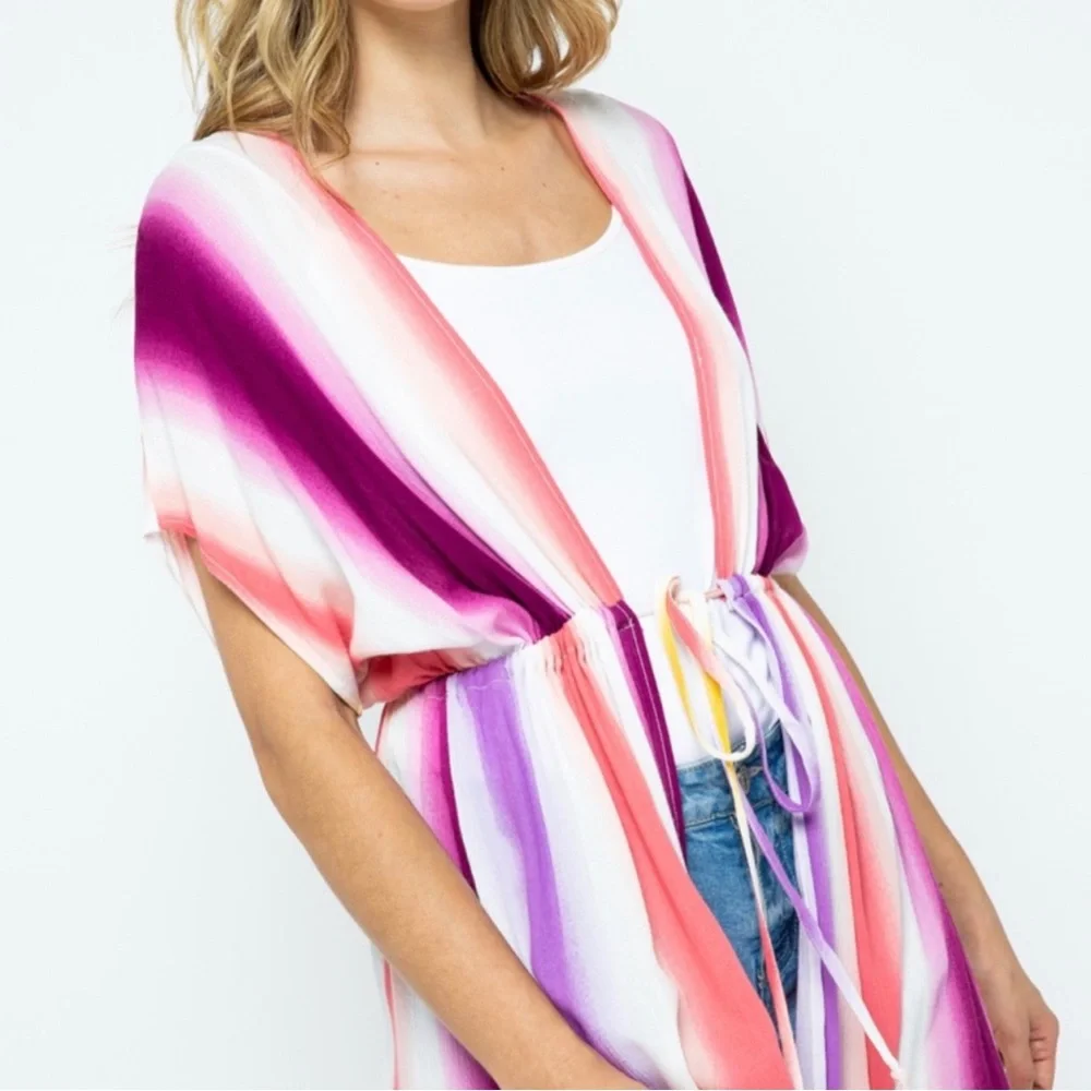 Striped maxi cardigan - Picture 2 of 4